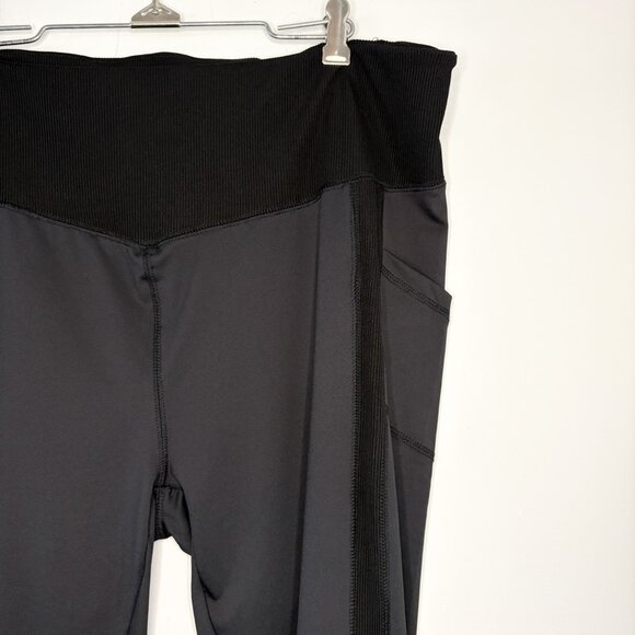 White Birch Black Leggings w/ Side Pockets & Stripe Size 3XL - Picture 3 of 8